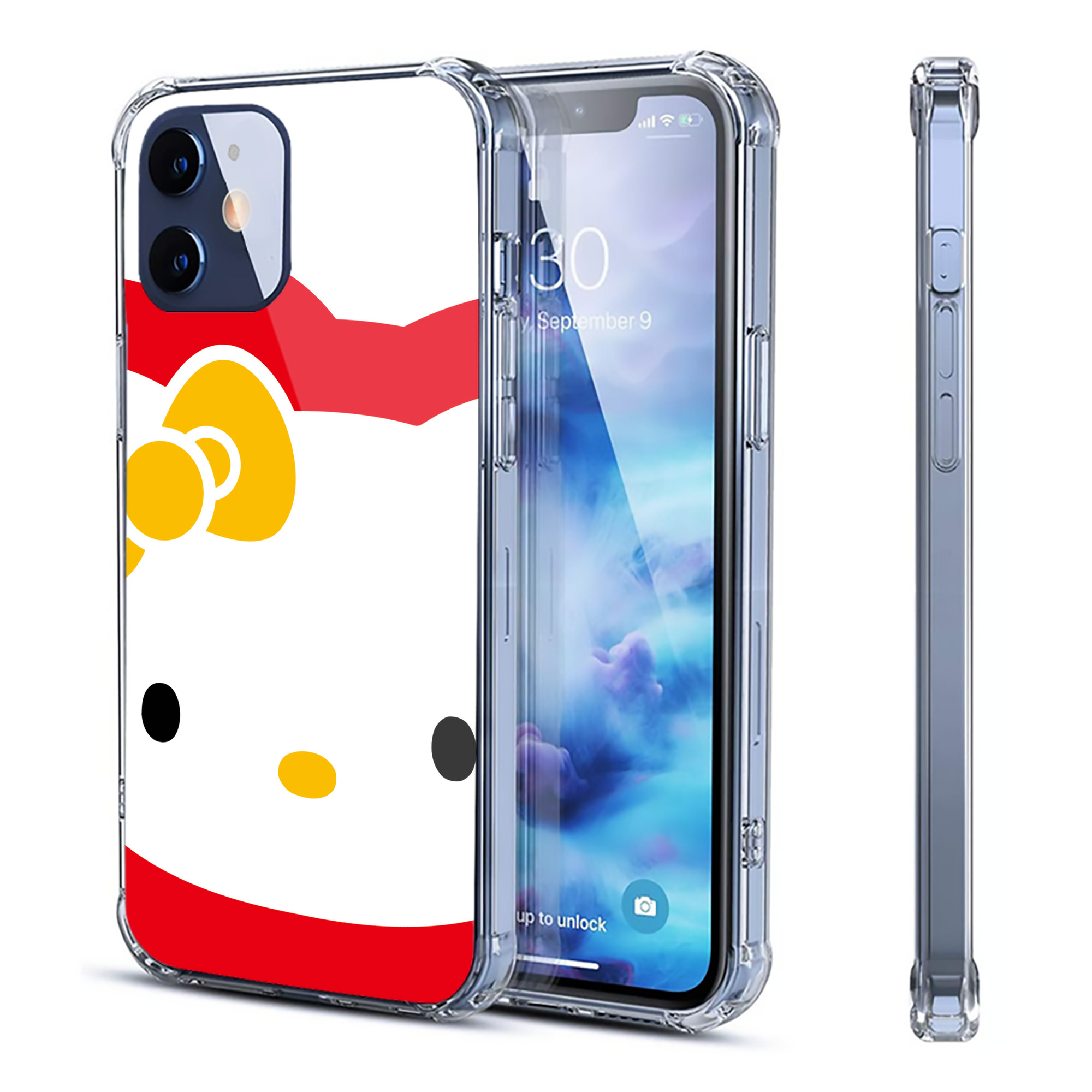 （画像用） Hello Kitty ハローキティ 【iPhone 12シリーズ対応】透明スマホケース（クリアソフトケース）